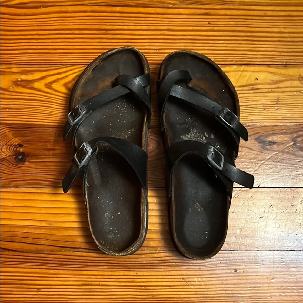 Black Double Strap Birkenstocks